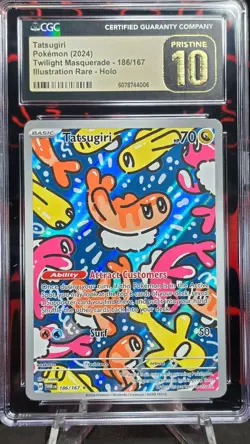 ✨ CGC 10 Pristine ✨ Tatsugiri #186 Twilight Masquerade Pokemon - Image 2