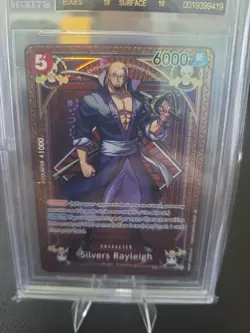 2025 One Piece FODS Silvers Rayleigh Alt Art SP OP09-005 BGS 10 Black Label - Image 2