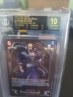 2025 One Piece FODS Silvers Rayleigh Alt Art SP OP09-005 BGS 10 Black Label - Image 3