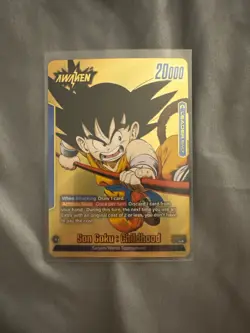 Son Goku : Childhood FB06-025 Gold Leader Dragon Ball Super card manga booster - Image 1