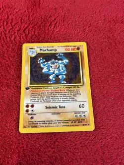 Machamp 008/102 Deck Exclusives Holo Pokemon Card Played 1999 - Image 1