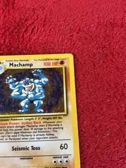 Machamp 008/102 Deck Exclusives Holo Pokemon Card Played 1999 - Image 2