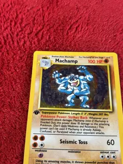 Machamp 008/102 Deck Exclusives Holo Pokemon Card Played 1999 - Image 3
