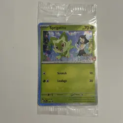 Sprigatito SVP 191 Black Star Pokemon Horizons Stamped Promo SEALED TCG Card - Image 1