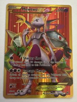 Pokemon Mewtwo EX TCG Full Art Holo Rare Card Breakthrough-Secret 164/162 - Image 1