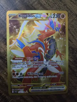 Pokemon TCG Scarlet and Violet Koraidon EX Gold Secret Rare Card 254/198 - Image 2