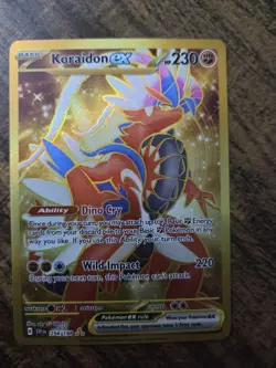 Pokemon TCG Scarlet and Violet Koraidon EX Gold Secret Rare Card 254/198 - Image 3
