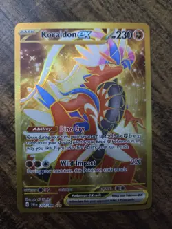 Pokemon TCG Scarlet and Violet Koraidon EX Gold Secret Rare Card 254/198 - Image 4