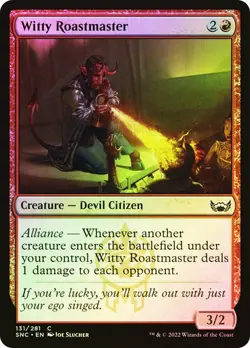 Magic The Gathering MTG WITTY ROASTMASTER FOIL Streets of New Capenna NM - Image 1