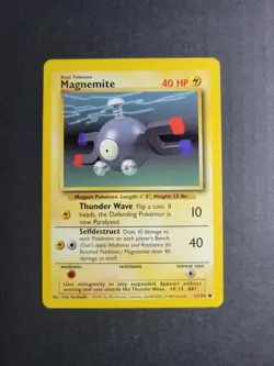 Magnemite 53/102 Pokemon TCG Base Set Unlimited Regular Common LP - Image 2