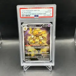 2025 Pokemon Mega Evolutions ETB - Alakazam 009 - Pokemon Center Promo PSA 10 - Image 1