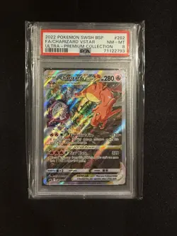 Pokemon TCG 2022 Charizard VSTAR SWSH262 Ultra-Premium Holo Promo PSA 8 - Image 1
