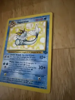 Vaporeon 28/64 Jungle Non Holo Rare Pokemon TCG WOTC 1999 Vintage LP * - Image 2