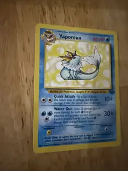 Vaporeon 28/64 Jungle Non Holo Rare Pokemon TCG WOTC 1999 Vintage LP * - Image 3