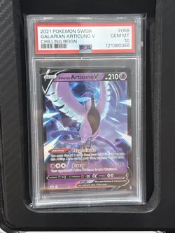 2021 Pokemon Chilling Reign Galarian Moltres V #097 PSA 10 - Image 4