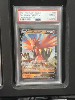 2021 Pokemon Chilling Reign Galarian Moltres V #097 PSA 10 - Image 5