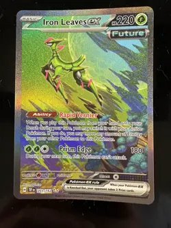 Pokemon TCG Iron Leaves EX 203/162 Special Illustration Rare, Temporal Forces NM - Image 1