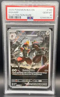 Bisharp 143/086 Illustration Rare Black Bolt English Pokemon TCG PSA 10 - Image 1