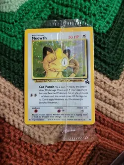 Meowth Holo Pokemon Black Star Promo #10 WOTC 1999-2000 SEALED - Image 1
