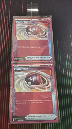 2x Temporal Forces Master Ball 153/162 Ace Spec SV Pokemon English NM - Image 1