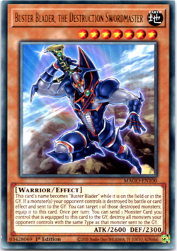 Buster Blader, the Destruction Swordmaster MAGO-EN100 Rare 1st Edition Yugioh - Image 1