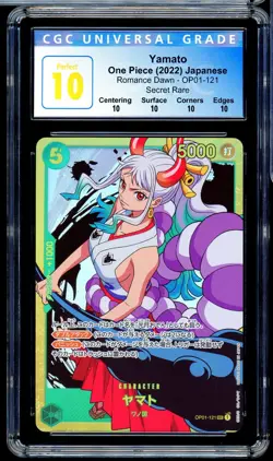 2022 Japanese One Piece Romance Dawn Yamato OP01-121 SEC CGC 10 PERFECT - Image 1