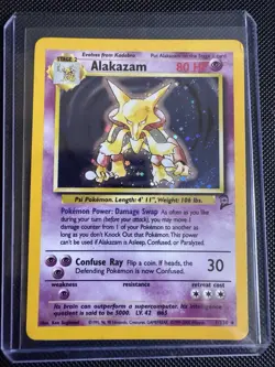 Alakazam - 1/130 - Pokemon Base Set 2 Holo Rare Card WOTC - Image 1