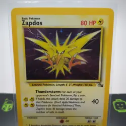 Pokemon Fossil Zapdos Holo 15/62 LP VINTAGE POKEMON CARD - Image 2