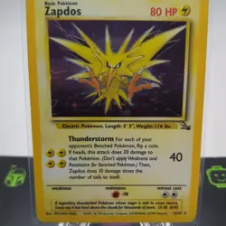 Pokemon Fossil Zapdos Holo 15/62 LP VINTAGE POKEMON CARD - Image 3