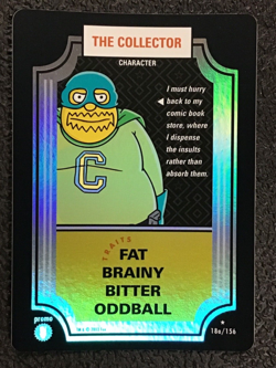2003 The Simpsons TCG Rare THE COLLECTOR Foil Promo Card #18a/156 Comic Book Guy - Image 1