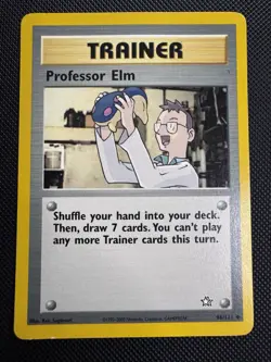 Professor Elm 96/111 Neo Genesis Set Unlimited Pokemon Card - Image 1
