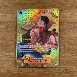 2023 ONE PIECE PROMO CARDS: MONKEY.D.LUFFY (ST13-015) JAPANESE 2ND ANNIVERSARY - Image 1