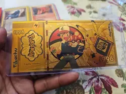 RARE Vintage Red Pokemon Gotta Catch 'Em All Binder Pikachu With Cards Used - Image 4