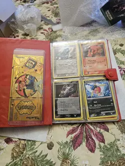 RARE Vintage Red Pokemon Gotta Catch 'Em All Binder Pikachu With Cards Used - Image 5