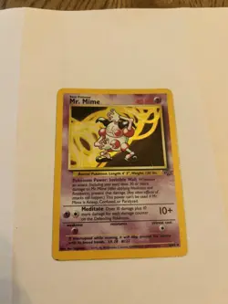 HP/MP Mr. Mime 6/64 Holo Card Jungle Set 1999 Pokemon WOTC - Image 1