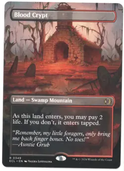 MTG Blood Crypt #0349 Reversible Borderless Lorwyn Eclipsed Rare NM IN HAND - Image 1