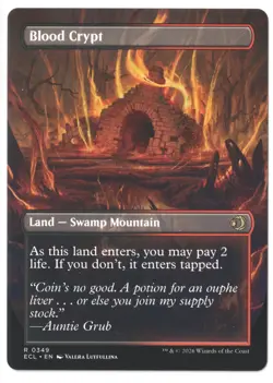 MTG Blood Crypt #0349 Reversible Borderless Lorwyn Eclipsed Rare NM IN HAND - Image 2