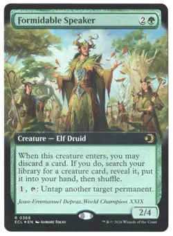 MTG Formidable Speaker #0366 Extended Art Lorwyn Eclipsed FOIL Rare NM IN HAND - Image 1