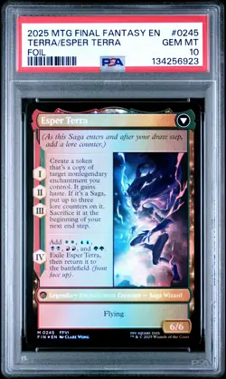 2025 MTG FINAL FANTASY FOIL #0245 ESPER TERRA/TERRA, MAGICAL ADEPT PSA 10 - Image 1