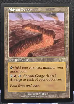 Shivan Gorge #326 Urza's Saga Regular Rare NM - Image 1