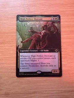 MTG High Perfect Morcant (Extended Art) Lorwyn Eclipsed Foil - Near Mint - Image 1