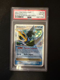2007 POKEMON DIAMOND & PEARL BLACK STAR PROMO HOLO #DP11 EMPOLEON LV.X PSA 6 - Image 1