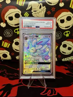 2019 POKEMON SUN & MOON HIDDEN FATES #SV76 FULL ART/SYLVEON GX PSA 10 - Image 1