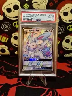 2019 POKEMON SUN & MOON HIDDEN FATES #SV76 FULL ART/SYLVEON GX PSA 10 - Image 4