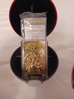 POKEMON #06 CHARIZARD CARD 1999 BURGER KING LIMITED EDITION 23K GOLD PLATED WITH - Image 3
