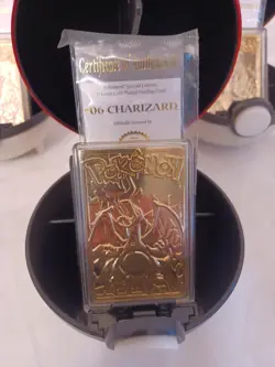 POKEMON #06 CHARIZARD CARD 1999 BURGER KING LIMITED EDITION 23K GOLD PLATED WITH - Image 4