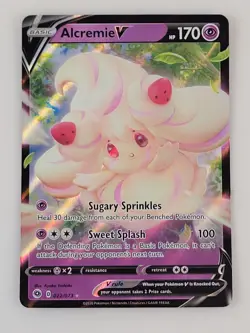 Alcremie V 022/073 Ultra Rare Full Art - 2020 Pokemon Champions Path NM - Image 1