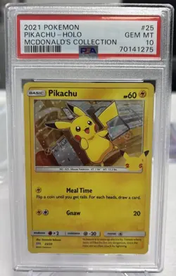 2021 POKEMON MCDONALD'S COLLECTION #25 PIKACHU-HOLO PSA 10 - Image 1