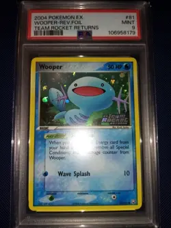 Carte Pokemon Wooper Team Rocket Returns Reverse 81/109 PSA 9 Bloc ex - Image 1