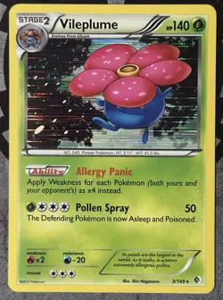 Pokemon TCG - VILEPLUME - Boundaries Crossed 3/149 Rare Holo - LP - Image 1